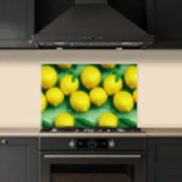 Citroenen - Geel - Groen - Druppels keuken achterwand spatscherm klein 900 -sfeer1