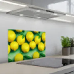 Citroenen - Geel - Groen - Druppels keuken achterwand spatscherm klein 900 -3d_schuin