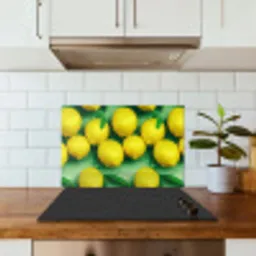 Citroenen - Geel - Groen - Druppels keuken achterwand spatscherm klein 900 -sfeer2