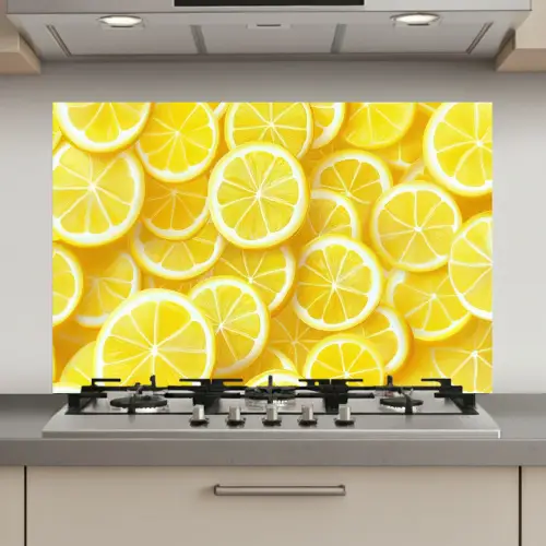 Citroenen - Geel - Zomers - levendig keuken achterwand spatscherm klein -3d_website