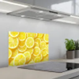 Citroenen - Geel - Zomers - levendig keuken achterwand spatscherm klein -3d_schuin