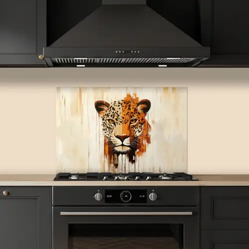 Luipaard - Symmetrisch - Strepen keuken achterwand spatscherm klein -sfeer1