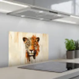 Luipaard - Symmetrisch - Strepen keuken achterwand spatscherm klein -3d_schuin