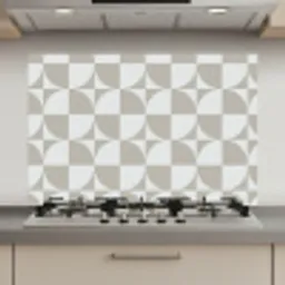 Lichtgrijs - Wit - Vierkant - Rond keuken achterwand spatscherm klein 900 -3d_website