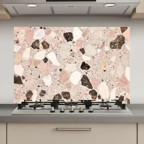 Licht - Roze - Terrazzo - Stenen keuken achterwand spatscherm klein -3d_website
