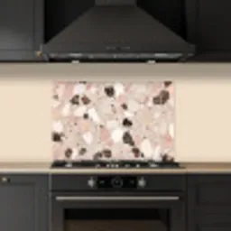 Licht - Roze - Terrazzo - Stenen keuken achterwand spatscherm klein -sfeer1