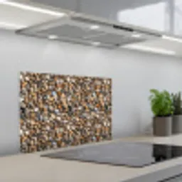 Licht - Stenen - Rust keuken achterwand spatscherm klein 900 -3d_schuin