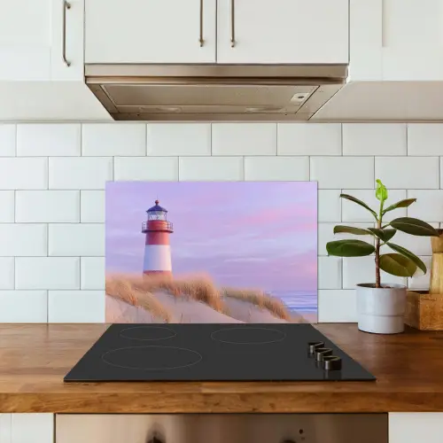 Vuurtoren - Duinen - Zonsondergang keuken achterwand spatscherm klein -sfeer2