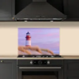 Vuurtoren - Duinen - Zonsondergang keuken achterwand spatscherm klein -sfeer1