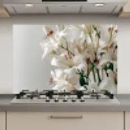Lelies - Boekte - Wit - Meeldraden keuken achterwand spatscherm klein -3d_website