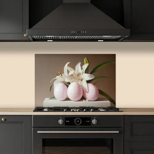 Lelies - Eieren - Pasen keuken achterwand spatscherm klein -sfeer1
