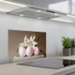 Lelies - Eieren - Pasen keuken achterwand spatscherm klein -3d_schuin