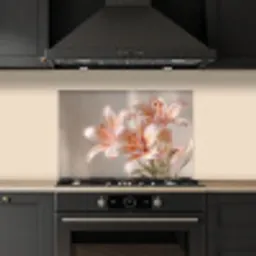 Lelies - Meeldraden - Roze - Wazig keuken achterwand spatscherm klein -sfeer1