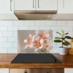 Lelies - Meeldraden - Roze - Wazig keuken achterwand spatscherm klein -sfeer2