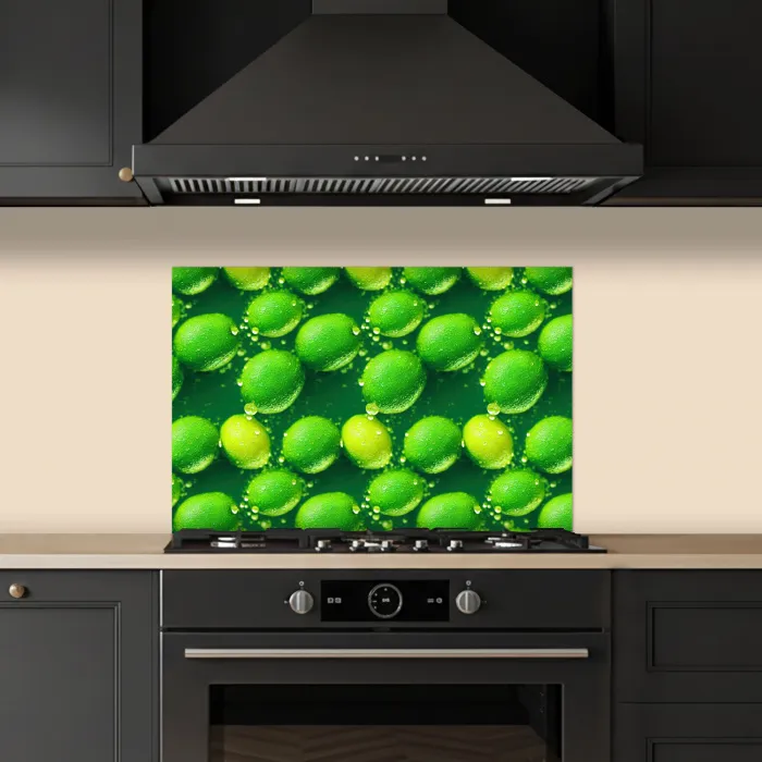 Limoen - Groen - Water keuken achterwand spatscherm klein 900 -sfeer1