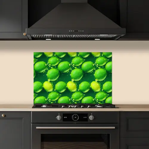 Limoen - Groen - Water keuken achterwand spatscherm klein 900 -sfeer1