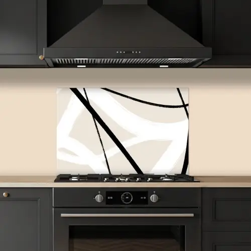 Lijn - Abstract - Minimalisme - Pastel keuken achterwand spatscherm klein -sfeer1