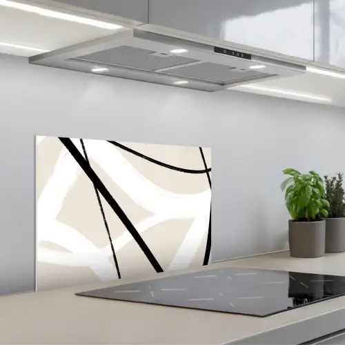 Lijn - Abstract - Minimalisme - Pastel keuken achterwand spatscherm klein -3d_schuin