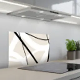 Lijn - Abstract - Minimalisme - Pastel keuken achterwand spatscherm klein -3d_schuin