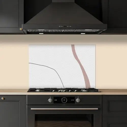 Lijn - Pastel - Design keuken achterwand spatscherm klein -sfeer1