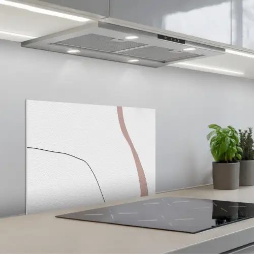 Lijn - Pastel - Design keuken achterwand spatscherm klein -3d_schuin