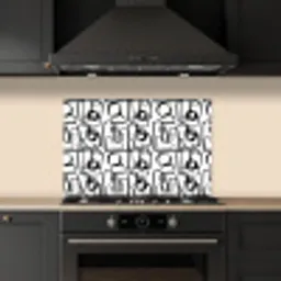 Lijnen - Zwart - Vorm - Abstract keuken achterwand spatscherm klein 900 -sfeer1