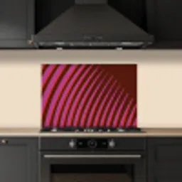 Lijnen - Rood - Beweging keuken achterwand spatscherm klein -sfeer1