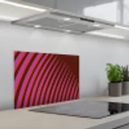 Lijnen - Rood - Beweging keuken achterwand spatscherm klein -3d_schuin