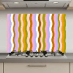 lijnen - Golven - Pastelkleuren - Patroon keuken achterwand spatscherm klein -3d_website