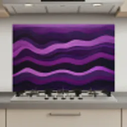 Lijnen - Golven - Paars - Abstract keuken achterwand spatscherm klein -3d_website