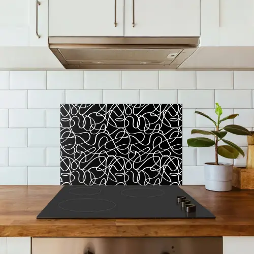 Lijnen - Kronkelend - Vloeiend keuken achterwand spatscherm klein 900 -sfeer2