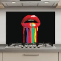 Lippen - Kleuren - Zwart keuken achterwand spatscherm klein -3d_website