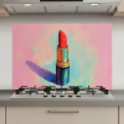 Lippenstift - Rood - Penseelstreken keuken achterwand spatscherm klein -3d_website