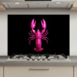 Kreeft - Felroze - Stippen - Opvallend keuken achterwand spatscherm klein -3d_website