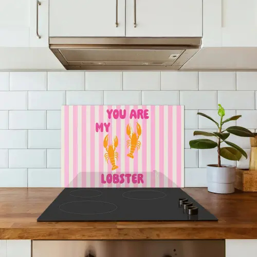 Lobster - Love - Valentijn keuken achterwand spatscherm klein -sfeer2