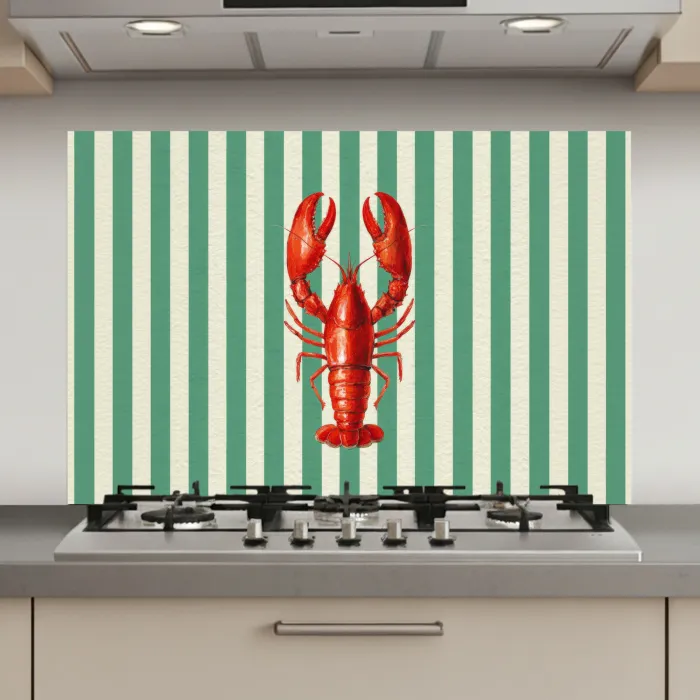 Kreeft - Strepen - Realistisch - Zomers keuken achterwand spatscherm klein -3d_website