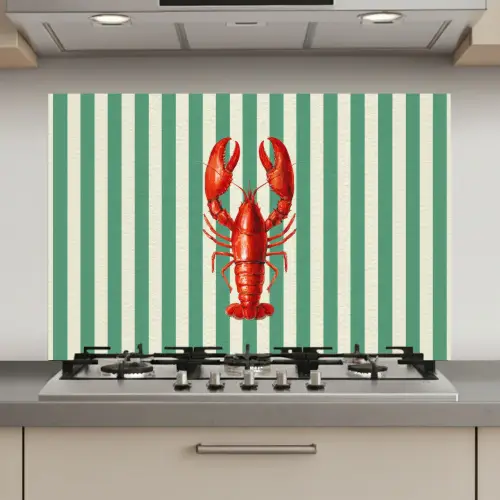 Kreeft - Strepen - Realistisch - Zomers keuken achterwand spatscherm klein -3d_website