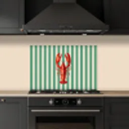 Kreeft - Strepen - Realistisch - Zomers keuken achterwand spatscherm klein -sfeer1