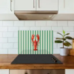 Kreeft - Strepen - Realistisch - Zomers keuken achterwand spatscherm klein -sfeer2