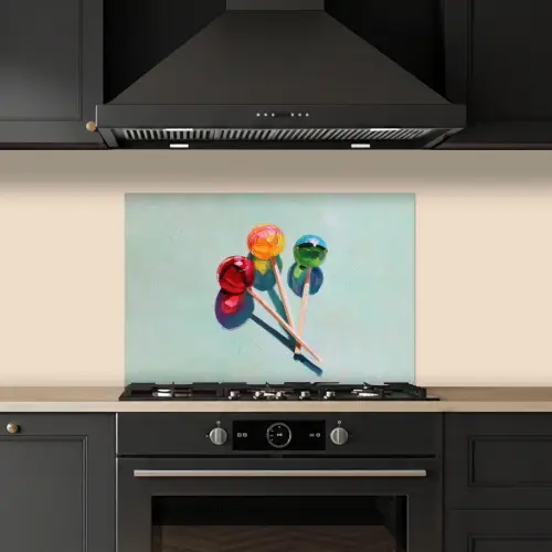 Lollys - Schaduw - Drie - Blauw keuken achterwand spatscherm klein -sfeer1