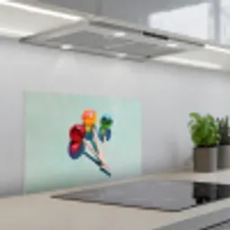 Lollys - Schaduw - Drie - Blauw keuken achterwand spatscherm klein -3d_schuin