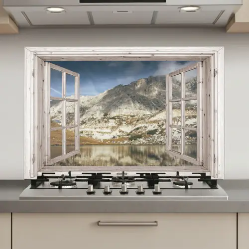 Doorkijk - Water - Bergen keuken achterwand spatscherm klein -3d_website