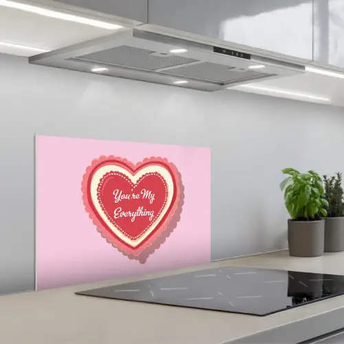 Liefde - Hart - Valentijn keuken achterwand spatscherm klein -3d_schuin