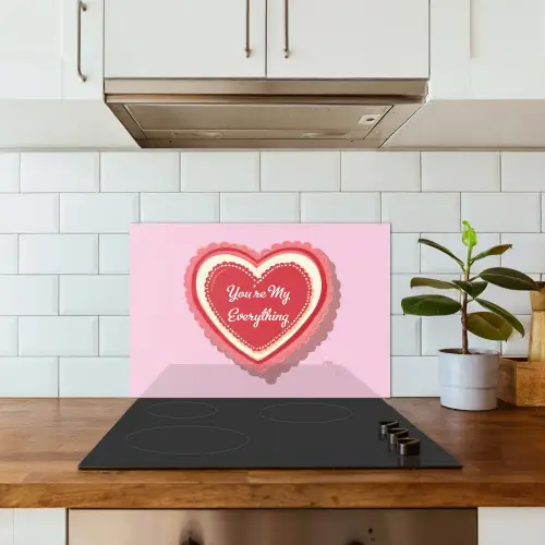 Liefde - Hart - Valentijn keuken achterwand spatscherm klein -sfeer2