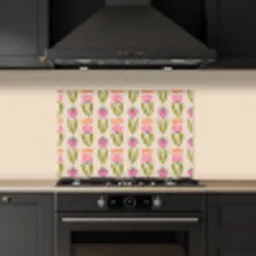 Love - Patroon - Bloemen - Hartjes keuken achterwand spatscherm klein 900 -sfeer1