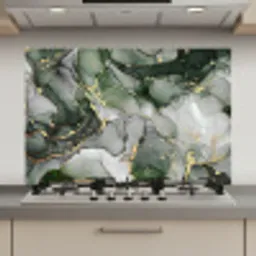 Luxe - Marmer - Groen keuken achterwand spatscherm klein -3d_website