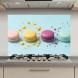 Macarons - Kleurrijk - Pastel keuken achterwand spatscherm klein -3d_website