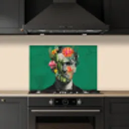 Man - Planten - Groen keuken achterwand spatscherm klein -sfeer1