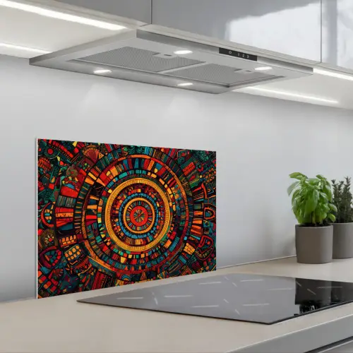Mandala - Cirkels - Patronen keuken achterwand spatscherm klein -3d_schuin