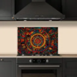 Mandala - Cirkels - Patronen keuken achterwand spatscherm klein -sfeer1